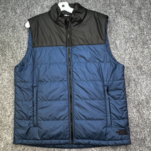 The North Face Other - The North Face Vest Men's large Blue-Black Puffer Insulated Full Zip Outdoor